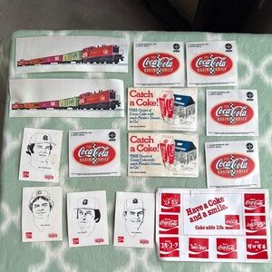 Vintage Coca-Cola Racing or advertising decals set